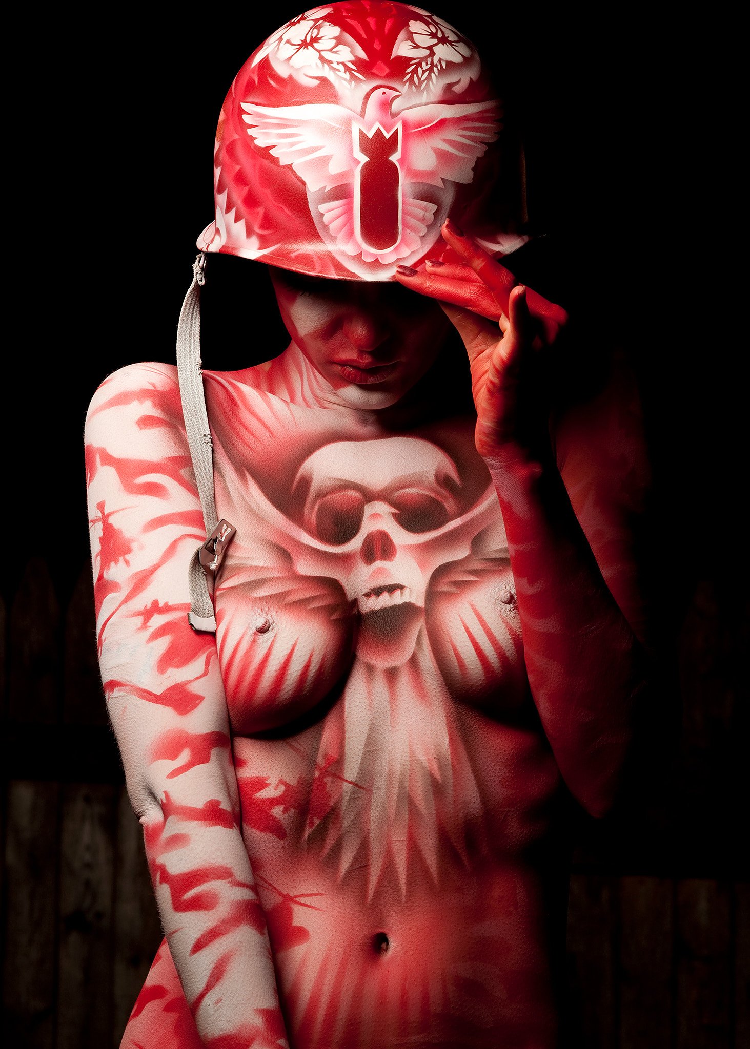War and Peace featuring Scar, body paint by Roustan